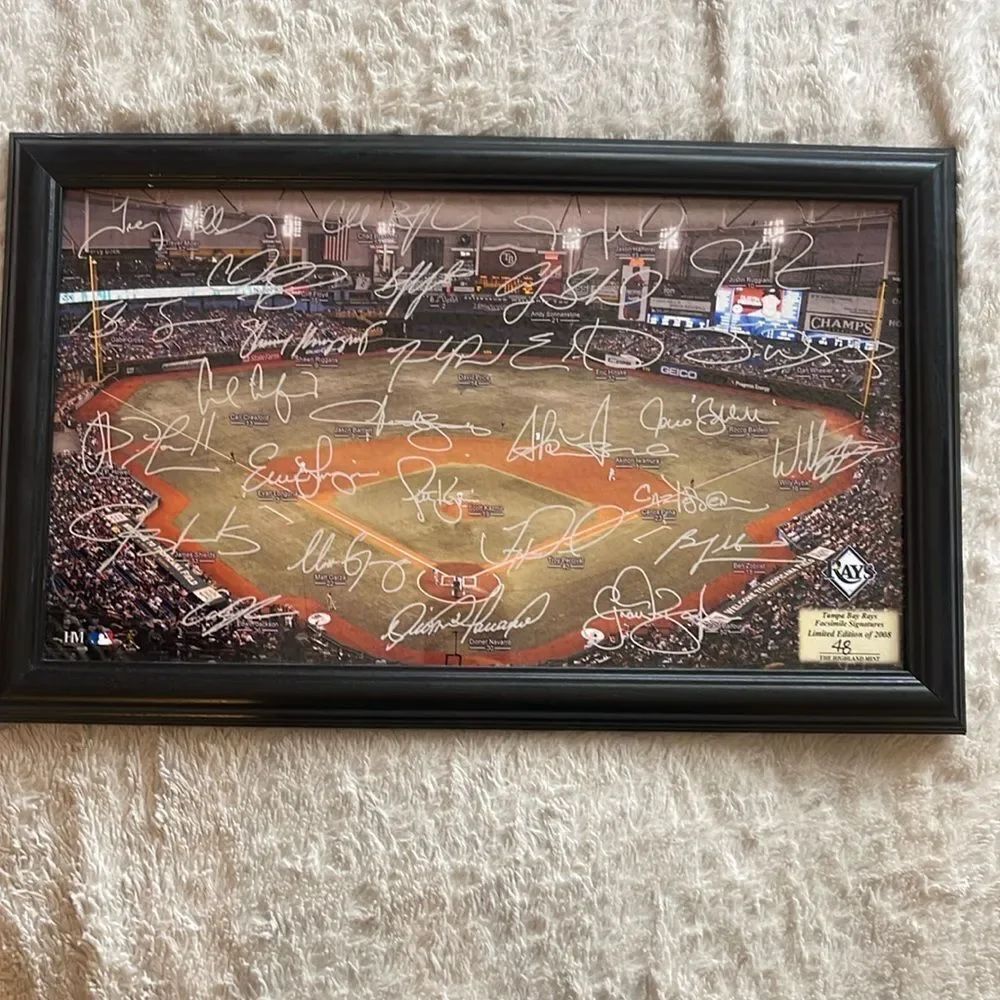 Tampa Bay rays, facsmilie signatures Limited edition of 2008 the Highland mint